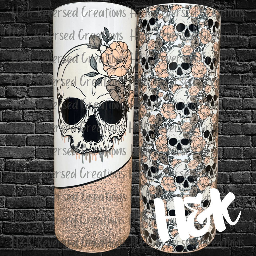 Rose Skellie Tumbler - H&K Reversed Creations