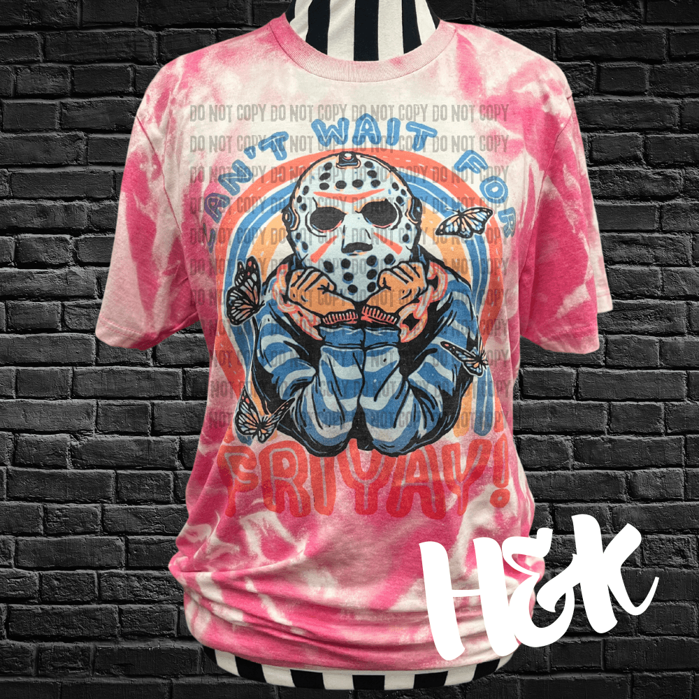 Can't Wait For Friday Bleached Tee - H&K Reversed Creations