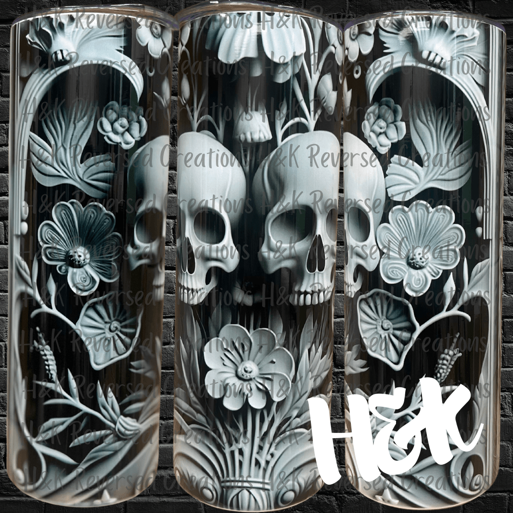 3D Skulls Tumbler - H&K Reversed Creations