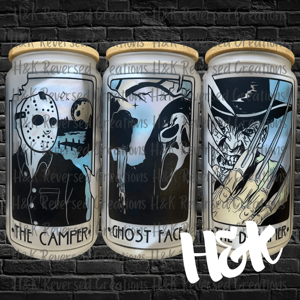 Horror Tarot Cards Glass Can - H&K Reversed Creations