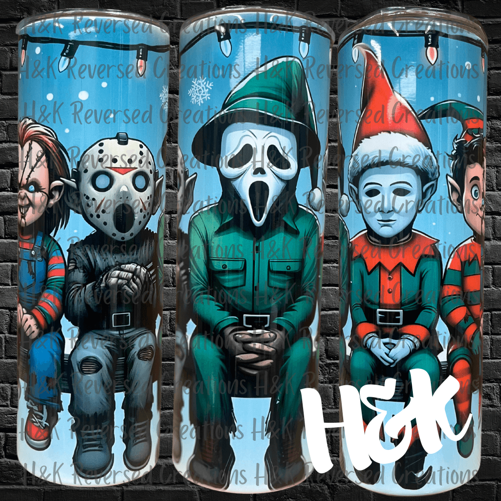 Holiday Horror Tumbler - H&K Reversed Creations