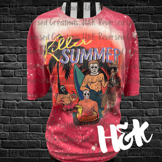 Killer Summer Bleached Tee - H&K Reversed Creations