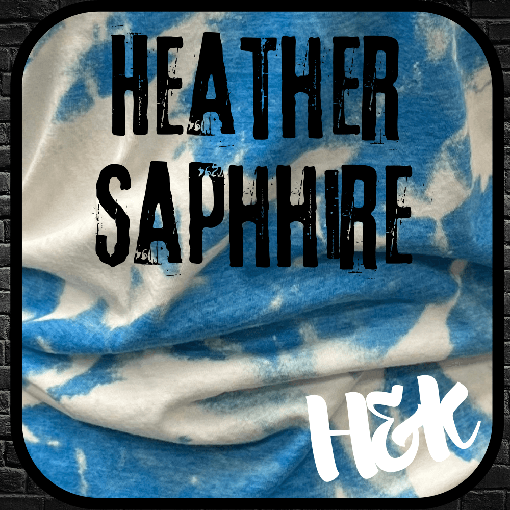 heather sapphire Bleached Tee - H&K Reversed Creations