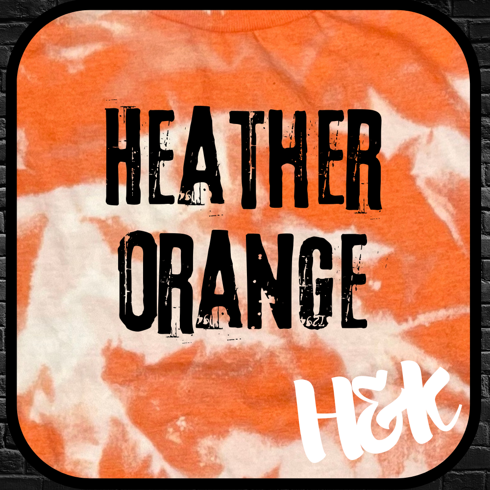 heather orange bleached tee color - H&K Reversed Creations