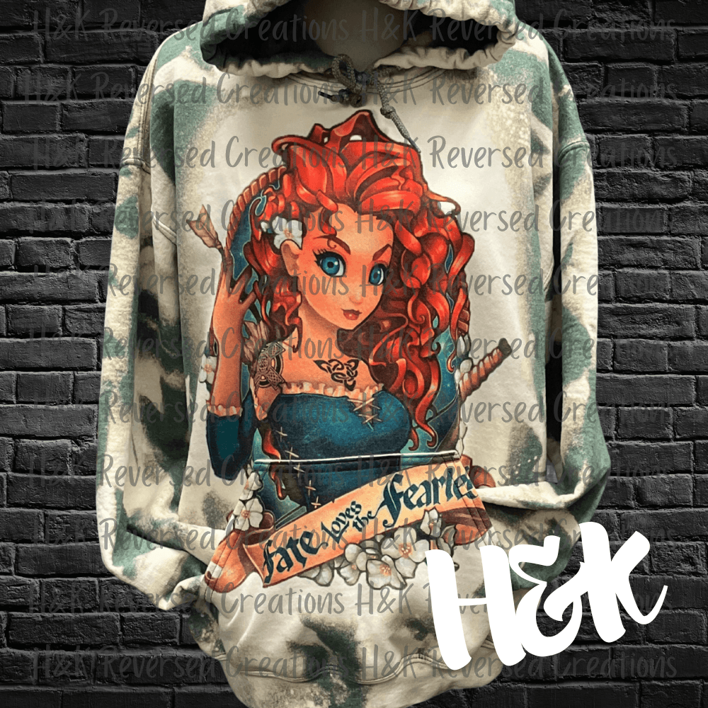 Pin Up Princess Merida Hoodie - H&K Reversed Creations