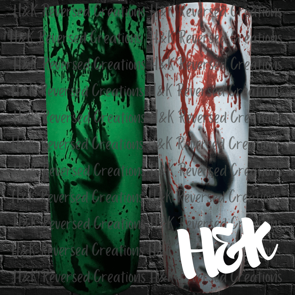 Bloody Hands Glow Tumbler - H&K Reversed Creations