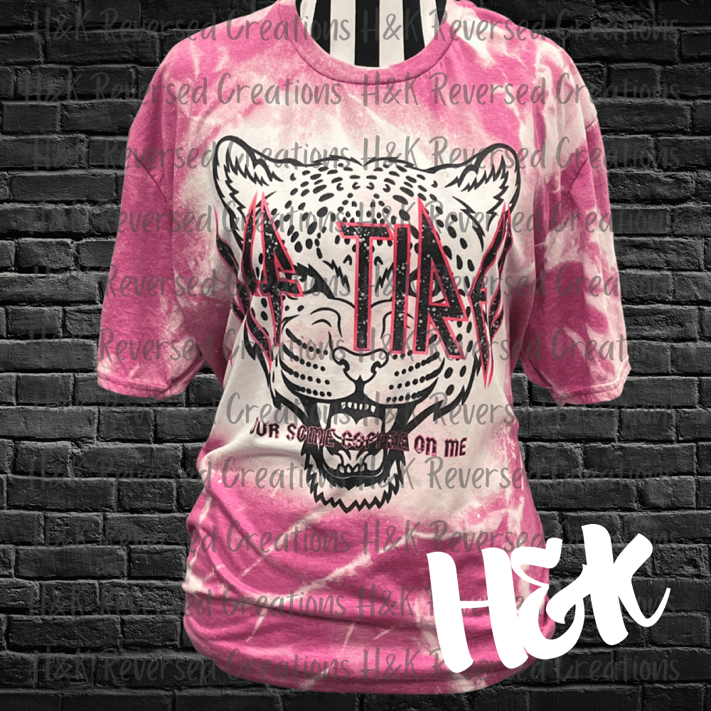 Def Tired, Pour Some Coffee On Me, Bleached T Shirt - H&K Reversed Creations