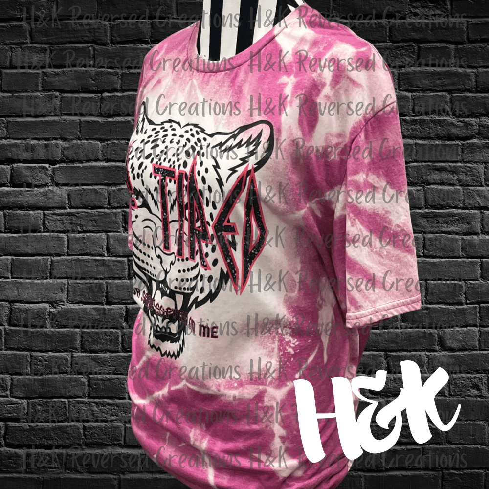 Def Tired, Pour Some Coffee On Me, Bleached T Shirt - H&K Reversed Creations