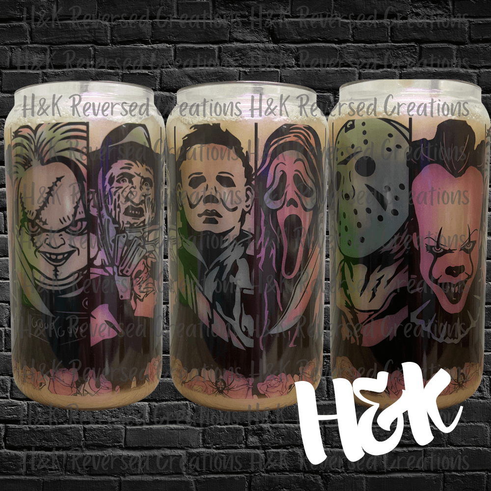 Horror Guys Iridescent Glass Can - H&K Reversed Creations