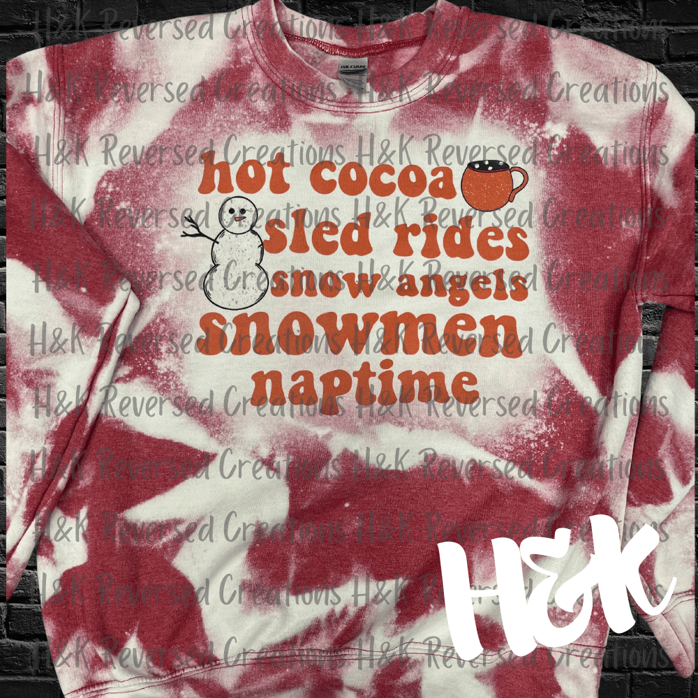 Hot Cocoa Bleached Sweatshirt - H&K Reversed Creations