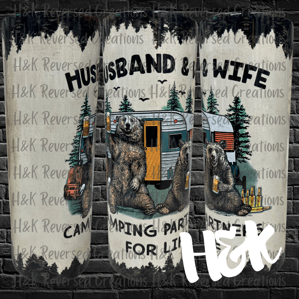 Camping Partners For Life Tumbler - H&K Reversed Creations