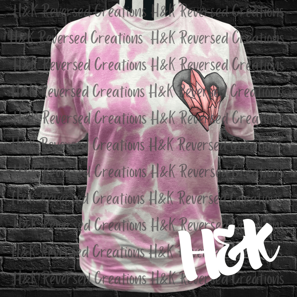 Love And Crystals Bleached Tee - H&K Reversed Creations