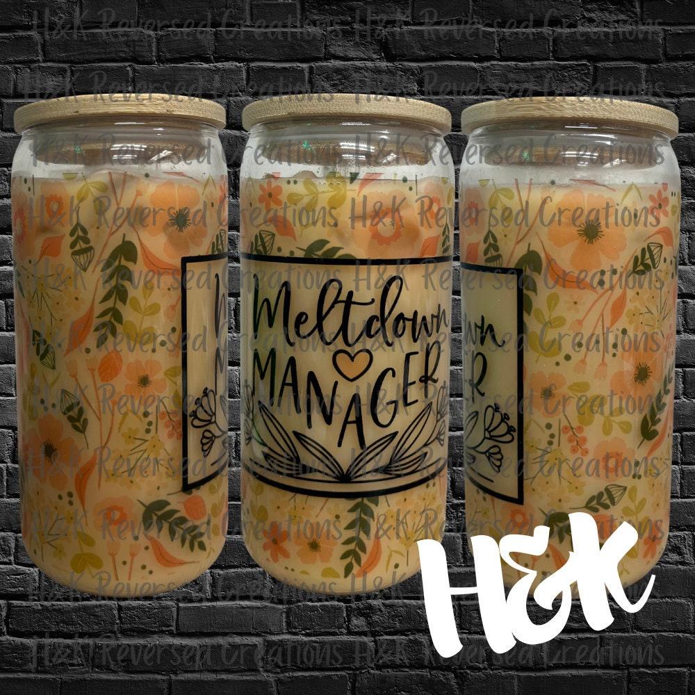Meltdown Manager 16oz Glass Can - H&K Reversed Creations