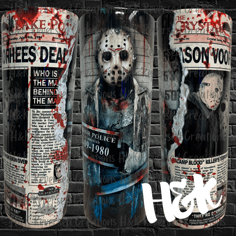 Jason Newspaper Tumbler - H&K Reversed Creations