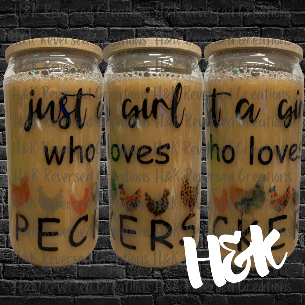 Just A Girl Glass Can - H&K Reversed Creations