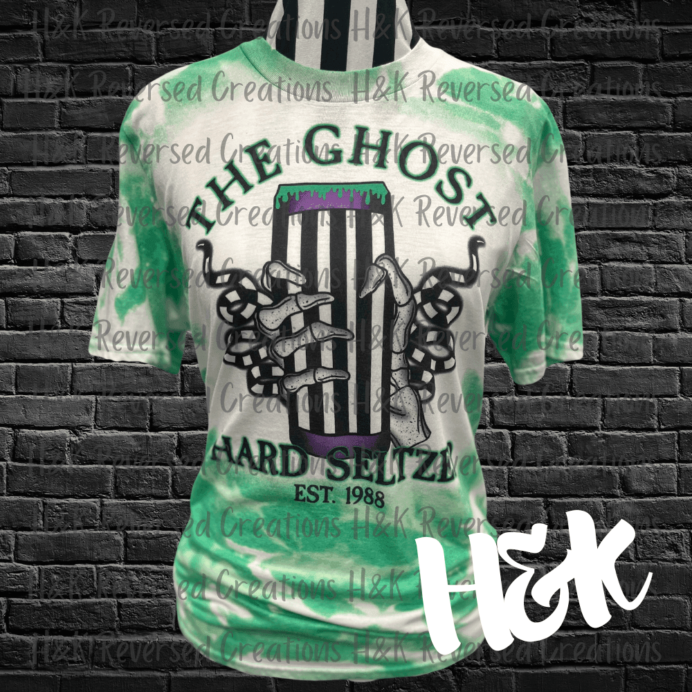 The Ghost Hard Seltzer Bleached Tee - H&K Reversed Creations