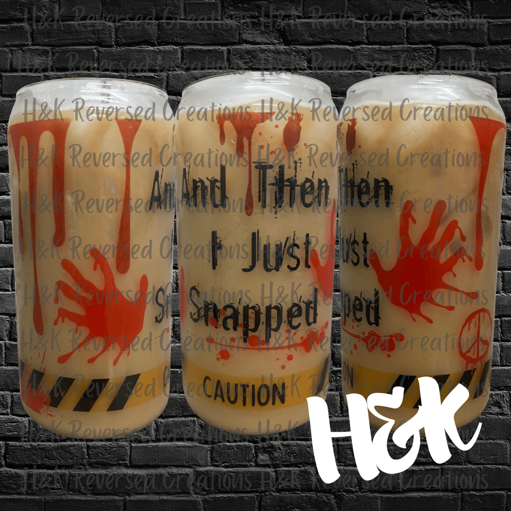 Snapped Clear Glass Can - H&K Reversed Creations