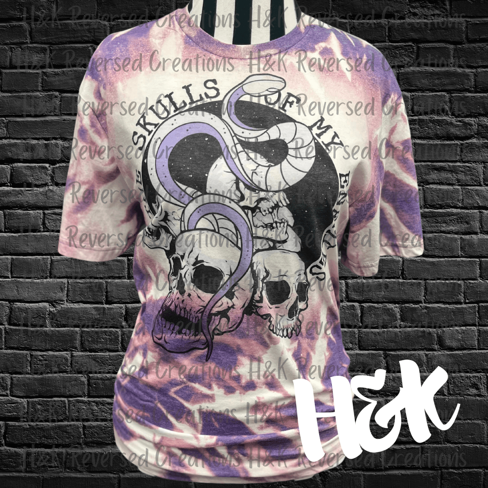 The Skulls Of My Enemies Bleached Tee - H&K Reversed Creations