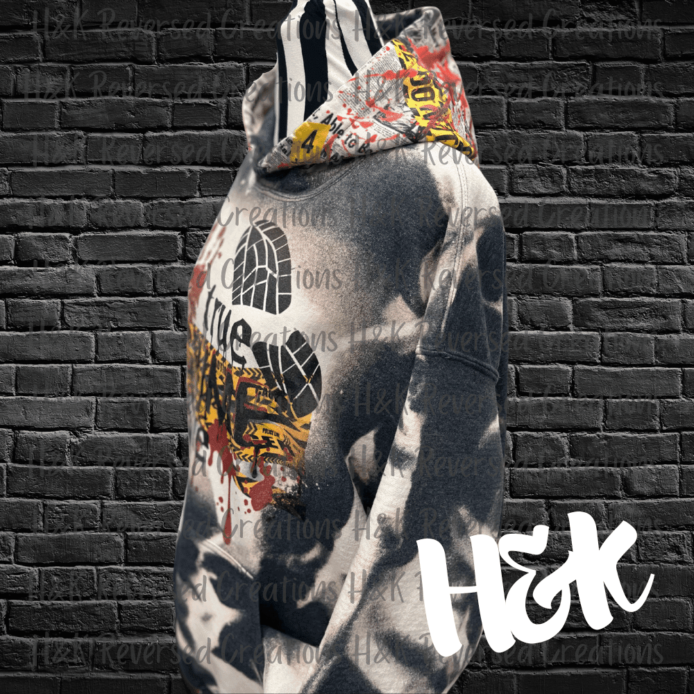 True Crime Bleached Hoodie - H&K Reversed Creations