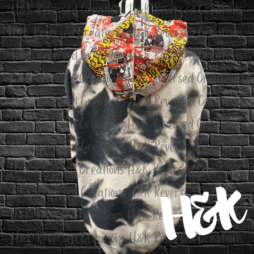 True Crime Bleached Hoodie - H&K Reversed Creations