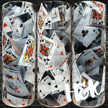 Playing Cards 3D Tumbler - H&K Reversed Creations 