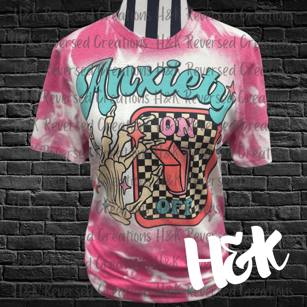 Anxiety Bleached Tee - H&K Reversed Creations 