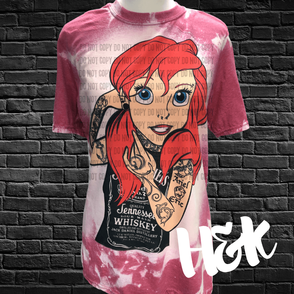 Punk Ariel Bleached Tee H K Reversed Creations