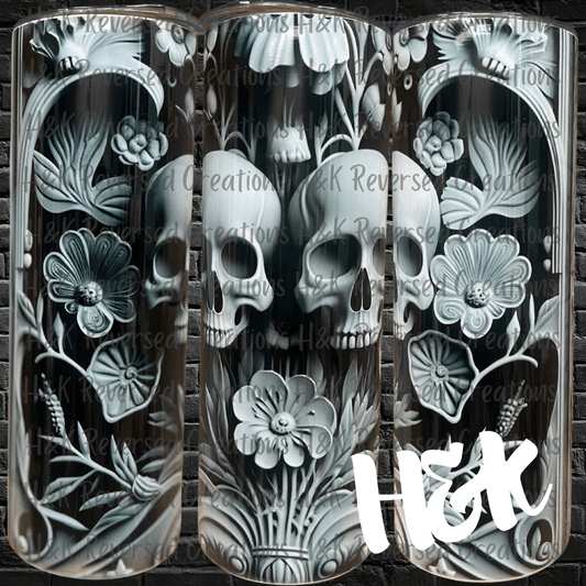 3D Skulls Tumbler - H&K Reversed Creations 