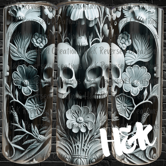 3D Skulls Tumbler - H&K Reversed Creations 