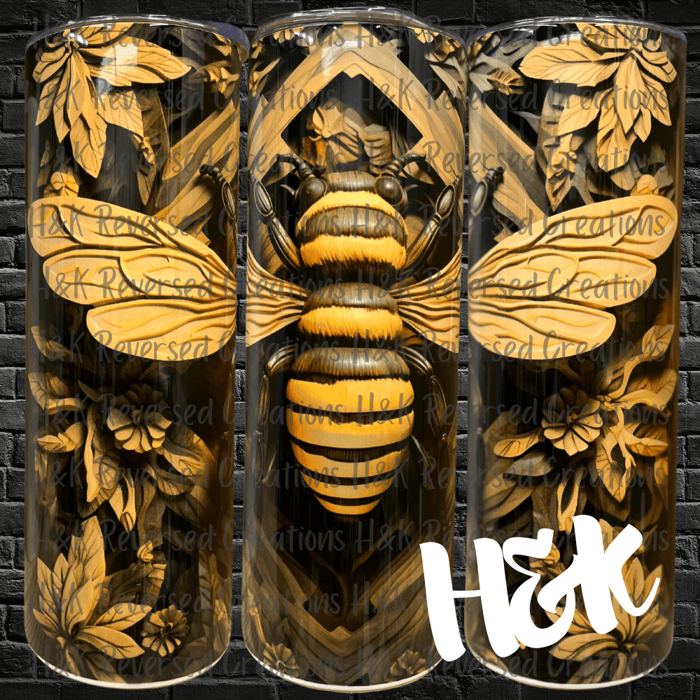 Honeybee 3D Tumbler - H&K Reversed Creations 