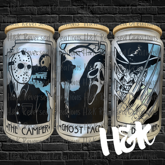 Horror Tarot Cards Glass Can - H&K Reversed Creations 