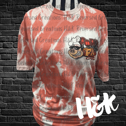 Porky's BBQ Bleached Tee - H&K Reversed Creations 