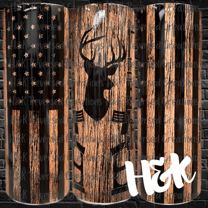 Deer Flag Tumbler - H&K Reversed Creations 