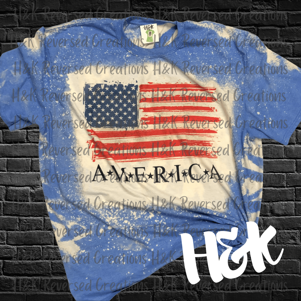 Blue American Flag Shirt - H&K Reversed Creations 