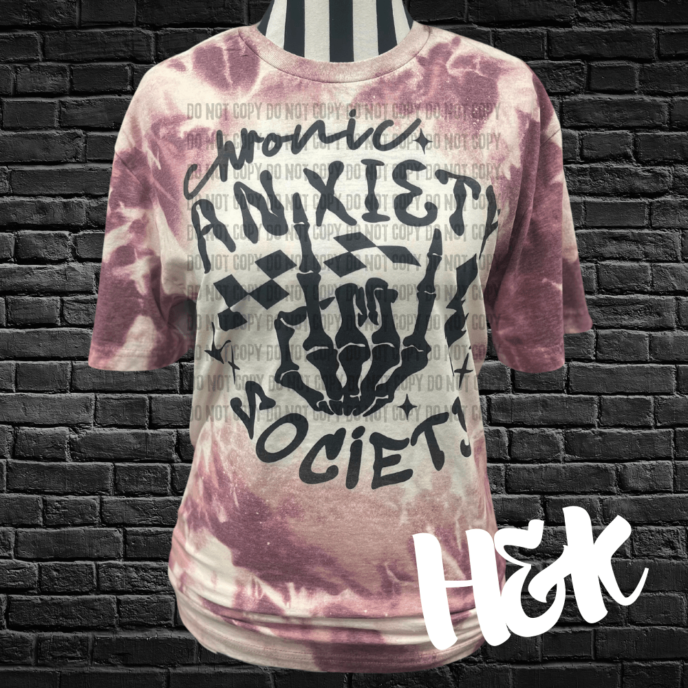 Chronic Anxiety Society Bleached Tee