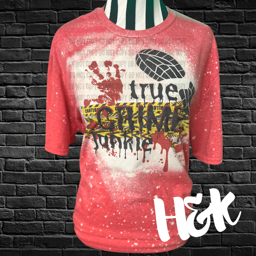 True Crime Bleached Tee - H&K Reversed Creations 