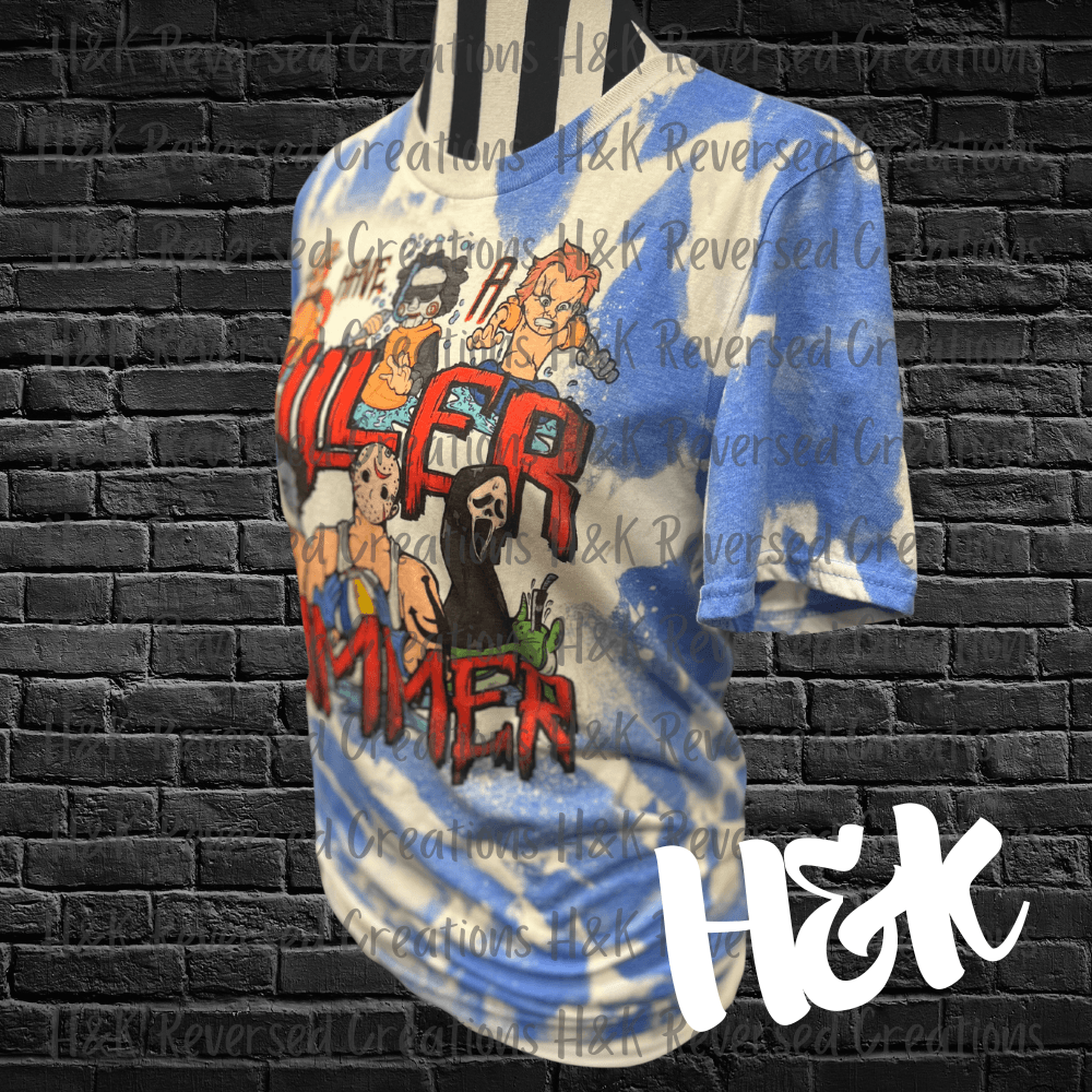 Have A Killer Summer Bleached Tee - H&K Reversed Creations 