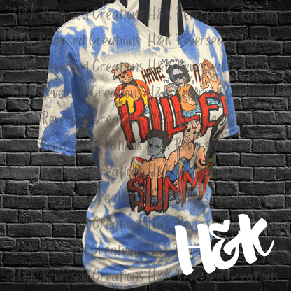 Have A Killer Summer Bleached Tee - H&K Reversed Creations 