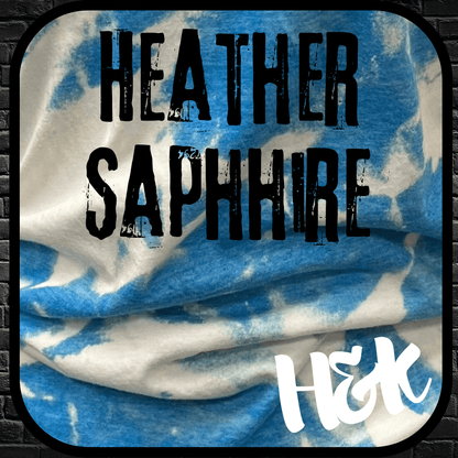 heather sapphire Bleached Tee - H&K Reversed Creations 
