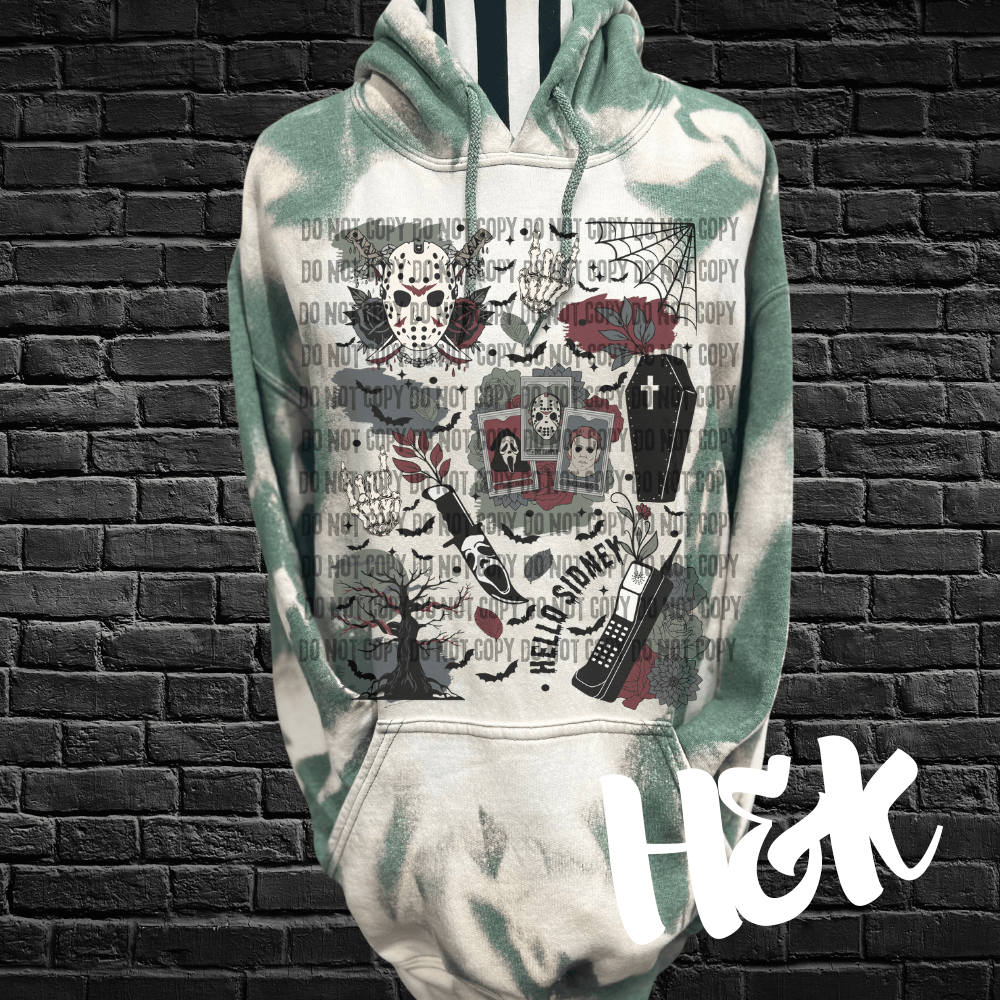 Hello Sidney Bleached Hoodie - H&K Reversed Creations 