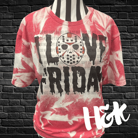 I Love Friday Bleached Tee - H&K Reversed Creations 