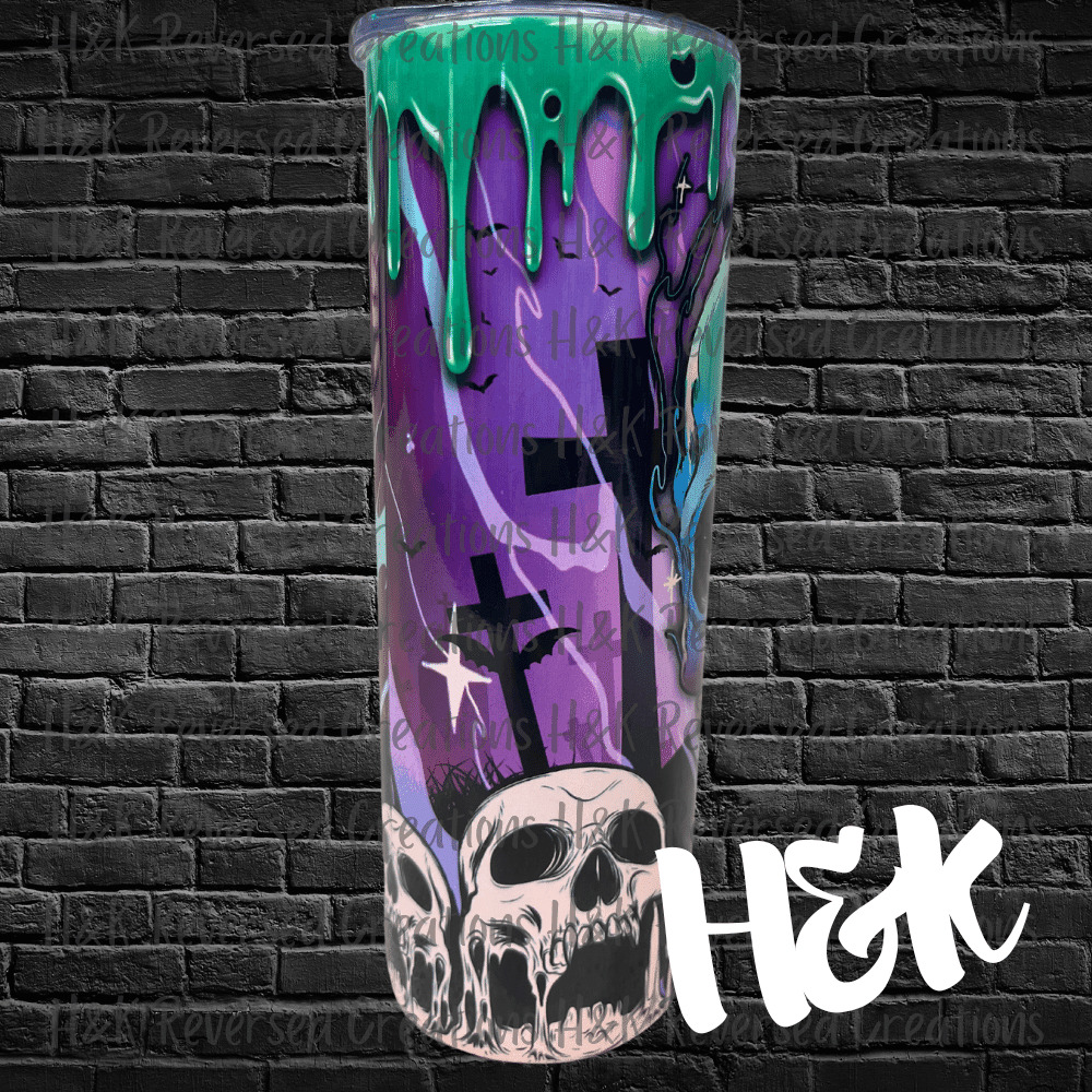 Melting Skull Tumbler - H&K Reversed Creations 