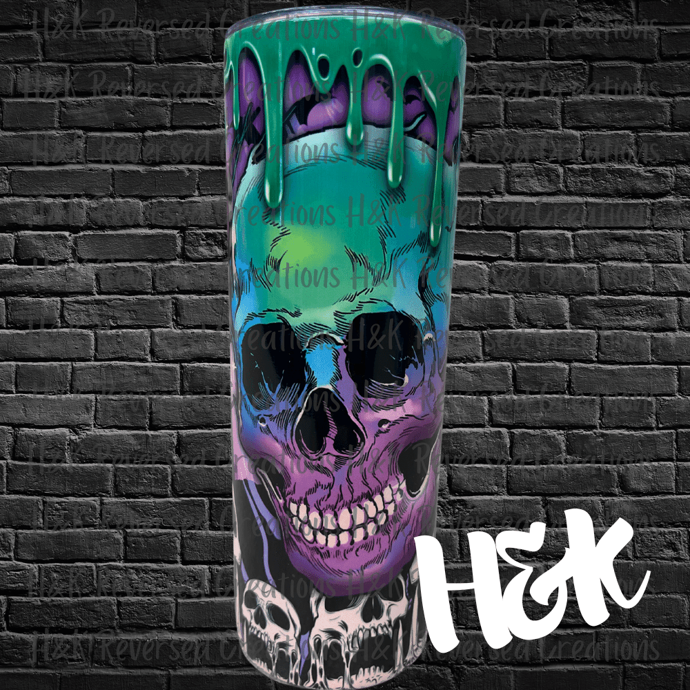 Melting Skull Tumbler - H&K Reversed Creations 