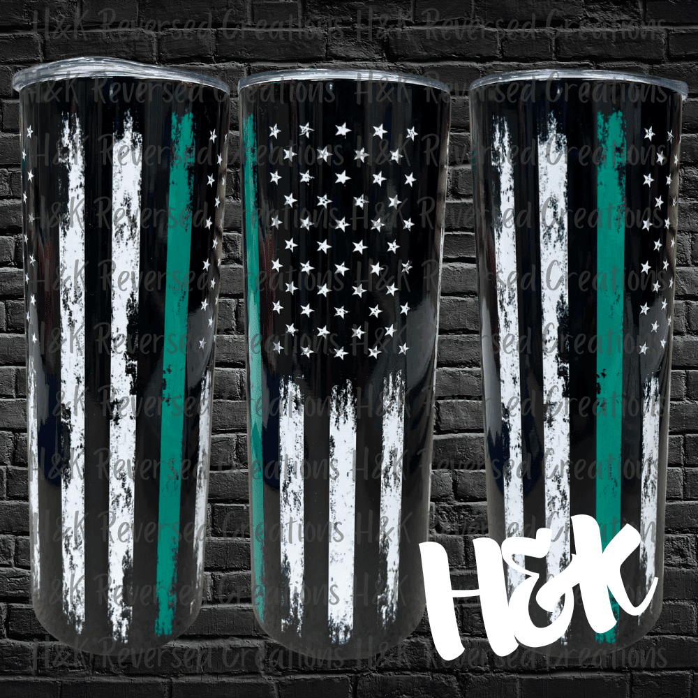 Thin Green Line Tumbler - H&K Reversed Creations 