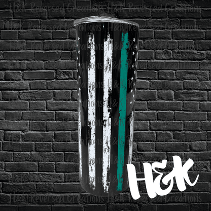 Thin Green Line Tumbler - H&K Reversed Creations 