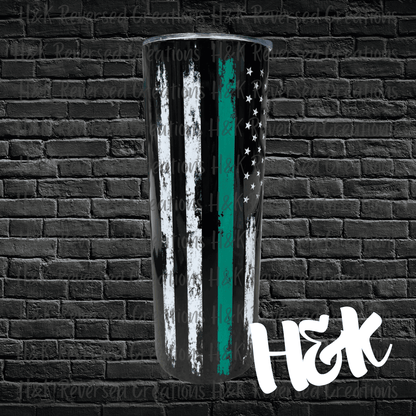 Thin Green Line Tumbler - H&K Reversed Creations 