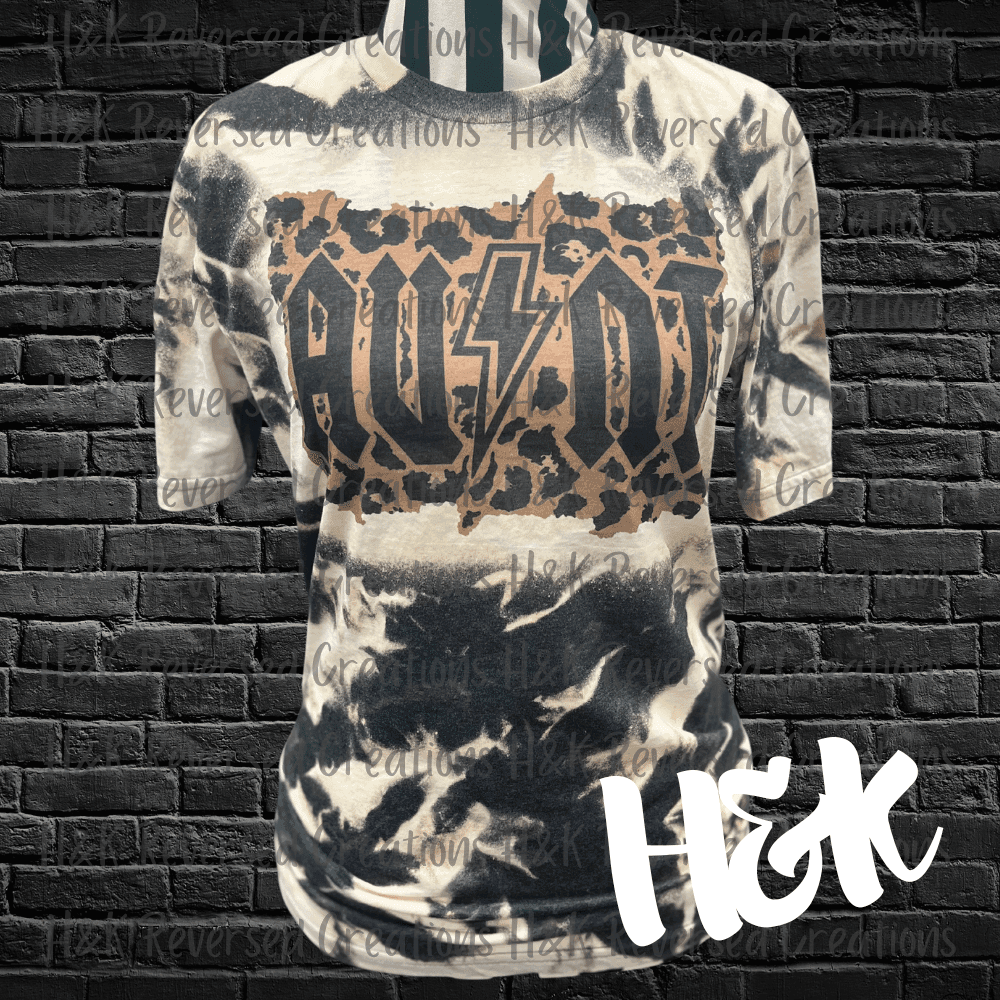 Aunt Leopard Print Tee - H&K Reversed Creations 