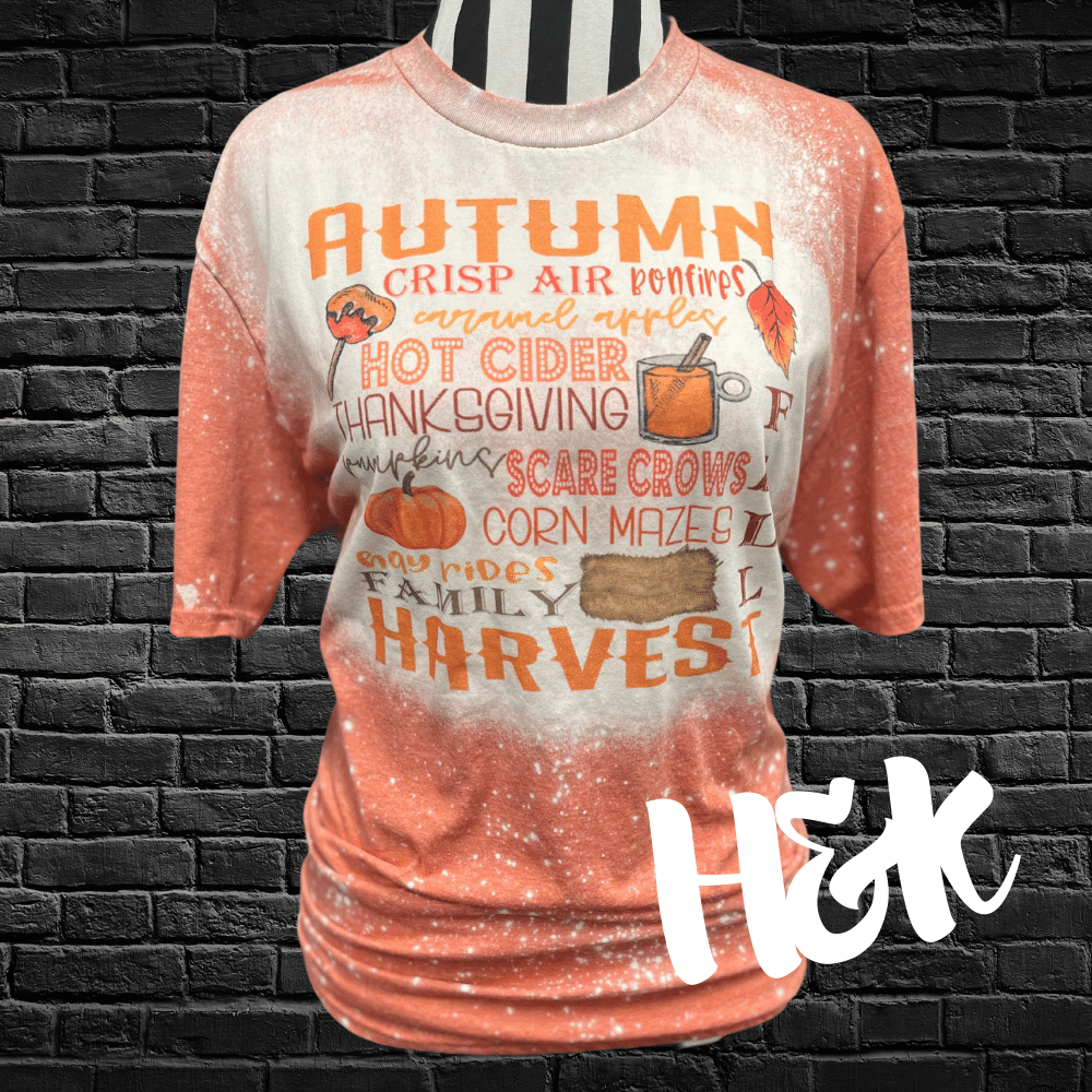 Autumn Bleached Tee - H&K Reversed Creations 