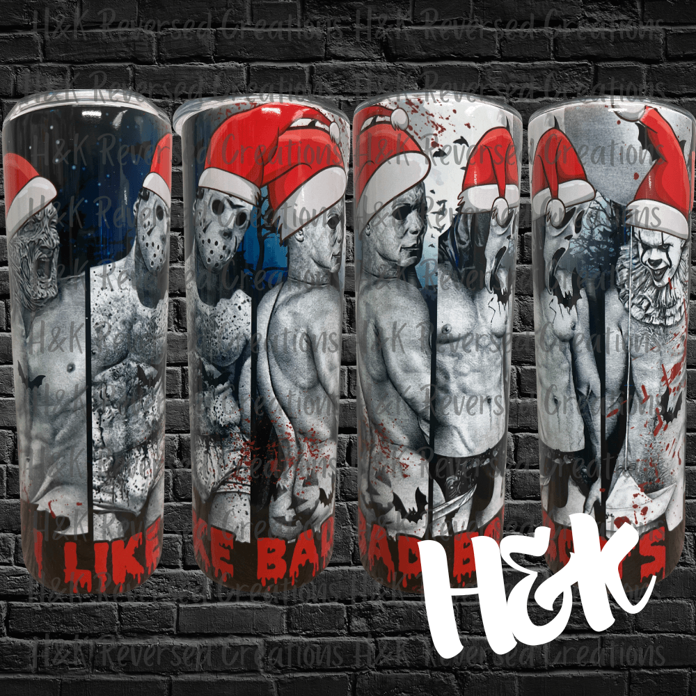 Santa Hats,  Bad Boys Tumbler - H&K Reversed Creations 