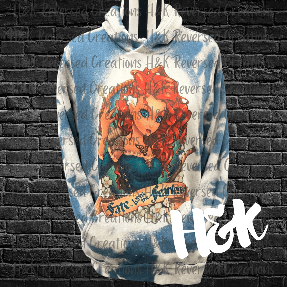 Teal Pin Up Princess Hoodie - H&K Reversed Creations 